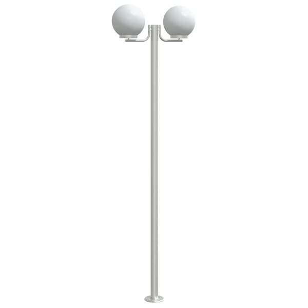 Utomhusgolvlampor 3 st silver 215 cm rostfritt stål