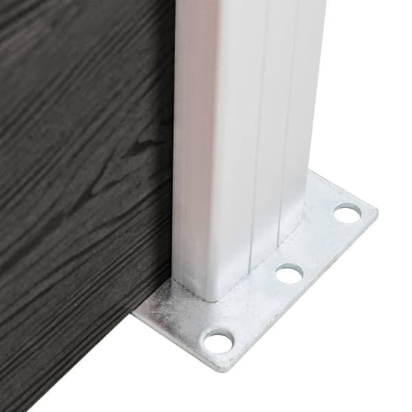 Staketpanel WPC 95x(105-180) cm grå