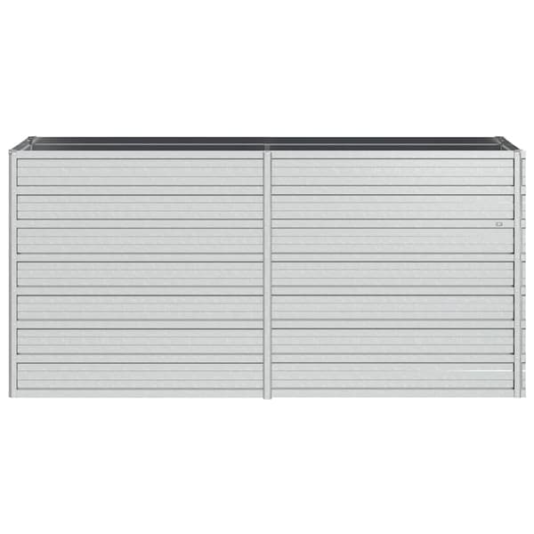 Odlingslåda upphöjd galvaniserat stål 160x40x77 cm silver