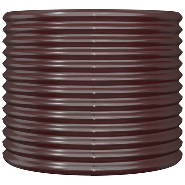 Odlingslåda galvaniserat stål 80x80x68 cm brun