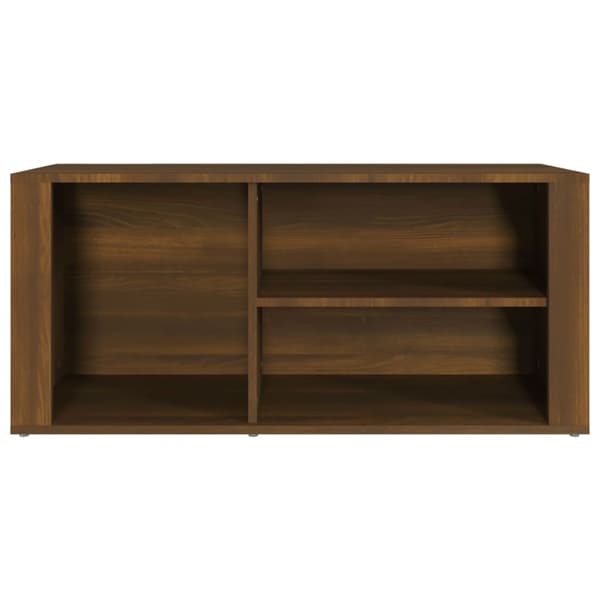 Skoställ brun ek 100x35x45 cm konstruerat trä
