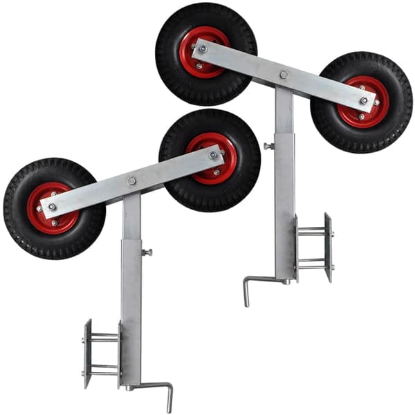 Dubbla stödhjul för båtsläp (Bog stöd) set med 2 st 59 - 84 cm