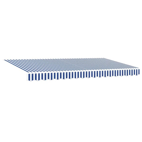 Utfällbar markis Randig Blå 350 x 200 cm tyg