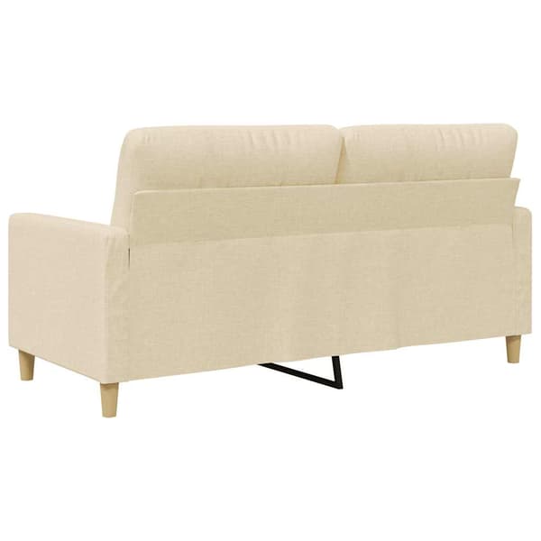 2-sitssoffa gräddvit 140 cm tyg