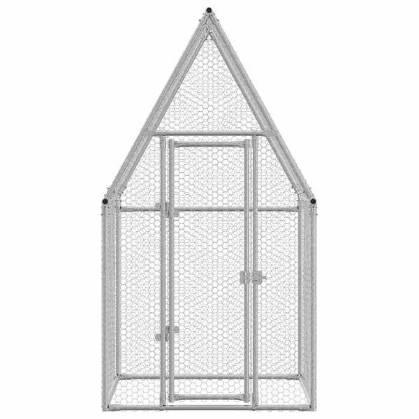Hönsbur silver 100x100x190 cm galvaniserat stål