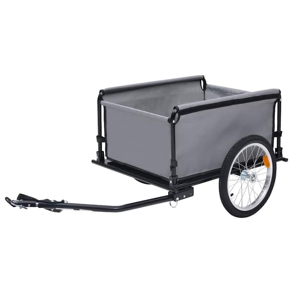 Cykelvagn grå och orange 65 kg