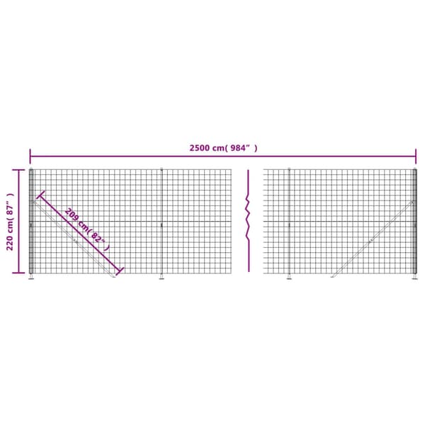 Stängsel med stolpsko grön 2,2x25 m