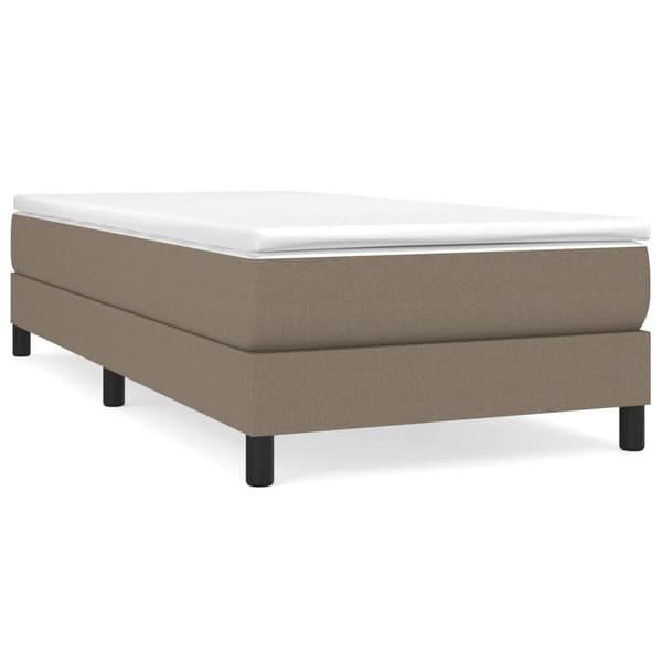 Boxspring-sängram taupe 100x200 cm tyg