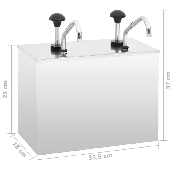 Dressingbehållare rostfritt stål 2 x 3,5 L