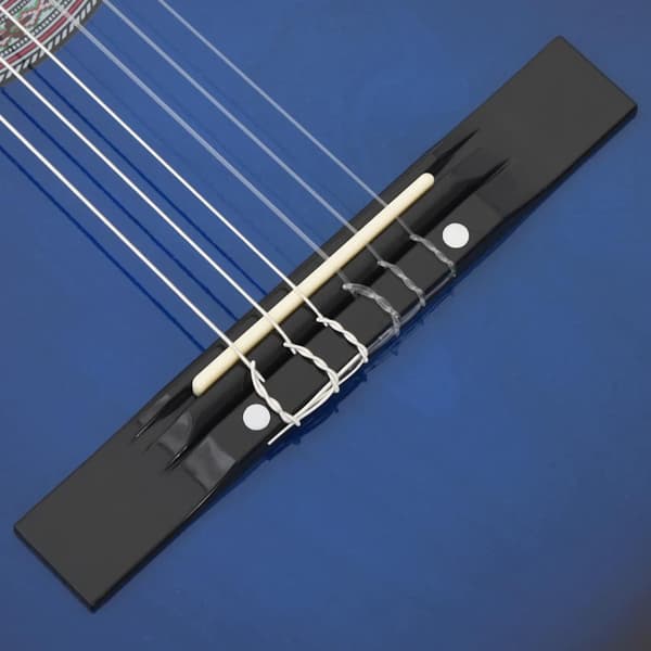 Westerngitarr med cutaway 6 strängar blå 38"
