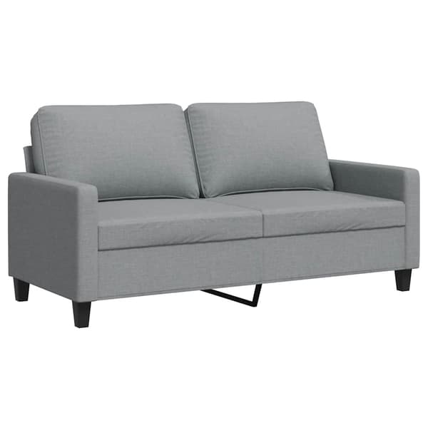 2-sitssoffa ljusgrå 140 cm tyg