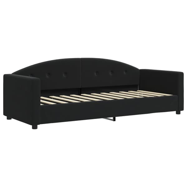 Dagbädd utdragbar svart 80x200 cm sammet
