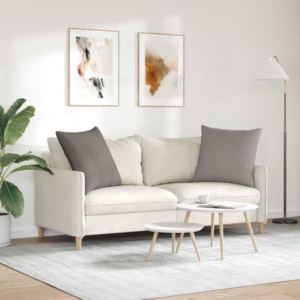 Sofakuddar 2 pcs Taupe 60 x 60 cm tyg