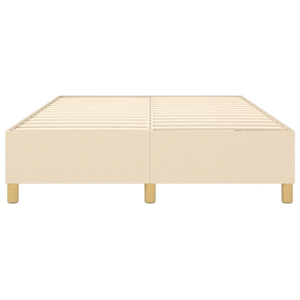 Boxspring-sängram gräddvit 140x190 cm tyg