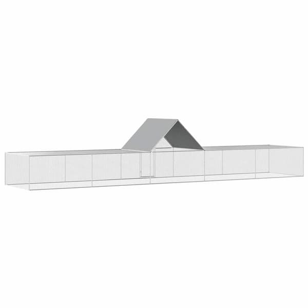 Hönsbur 10x2x2 m galvaniserat stål