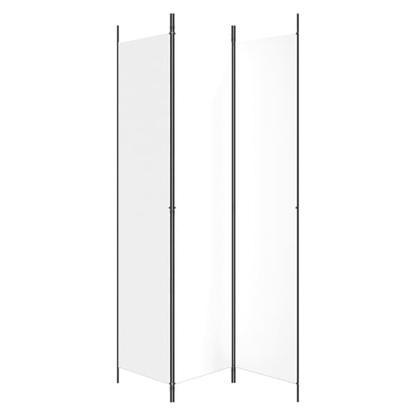 Rumsavdelare 3 paneler vit 150x220 cm tyg