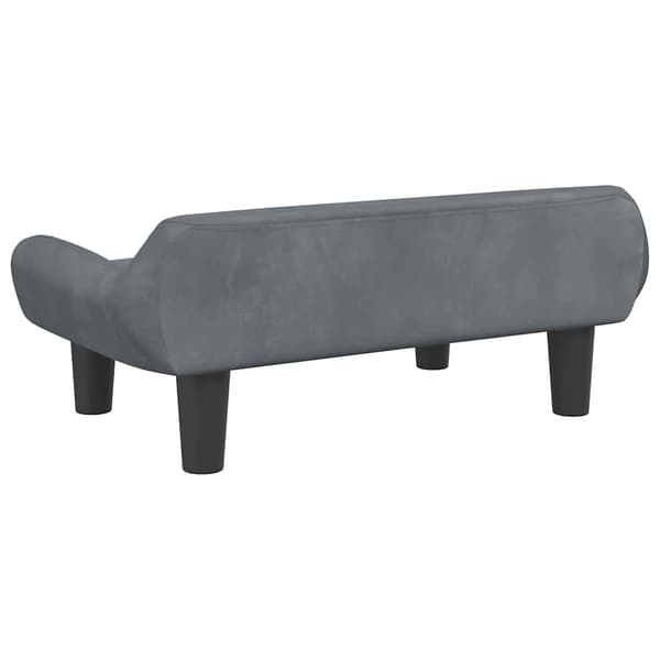 Hundbädd mörkgrå 70x40x24 cm sammet