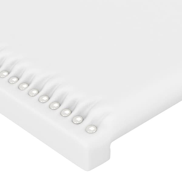Sänggavel LED vit 100 x 5 x 78/88 cm konstläder