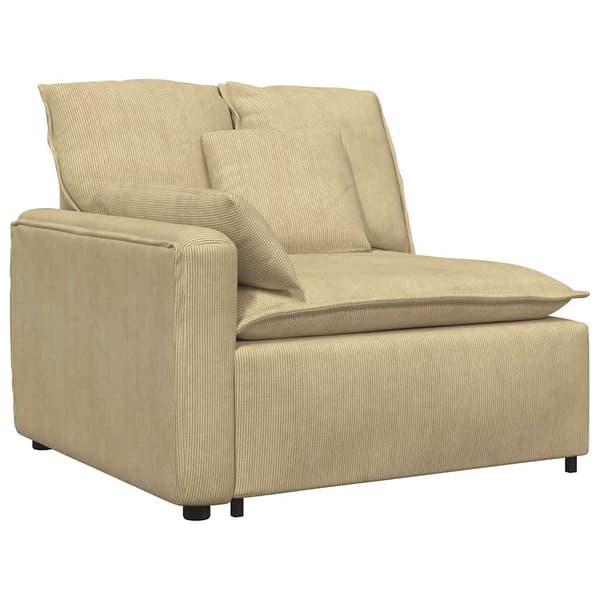 Modulsoffa armstödsändmodul med dynor grågrön 100 cm