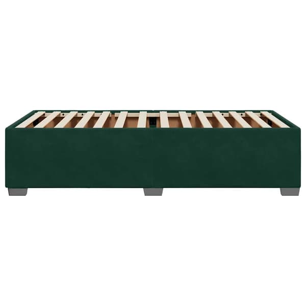 Sängram utan madrass mörkgrön 90x200 cm sammet