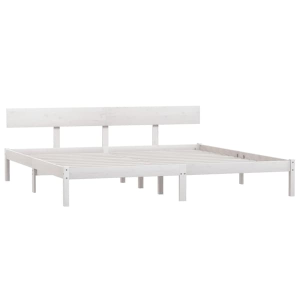 Sängram vit massiv furu 180x200 cm