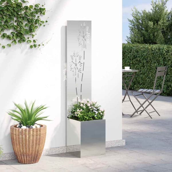Trädgårds integritetsskärm Silver 32 x 150 cm Galvaniserat stål