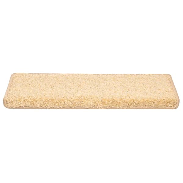 Trappmattor 10 st 65x21x4 cm krämfärgade rektangulära kanter