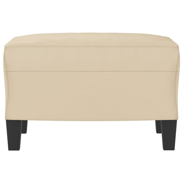 Fotpall Gräddvit 60x50x41 cm mikrofibertyg