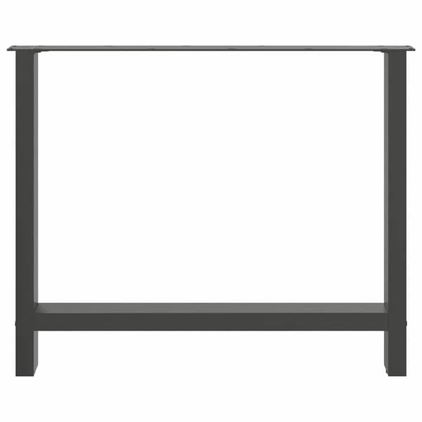 Matbordsben antracit 2 st 90x(72-73) cm stål