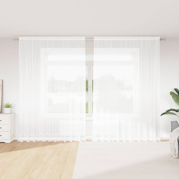 Spetsgardin Vit 300 x 300 cm Polyester