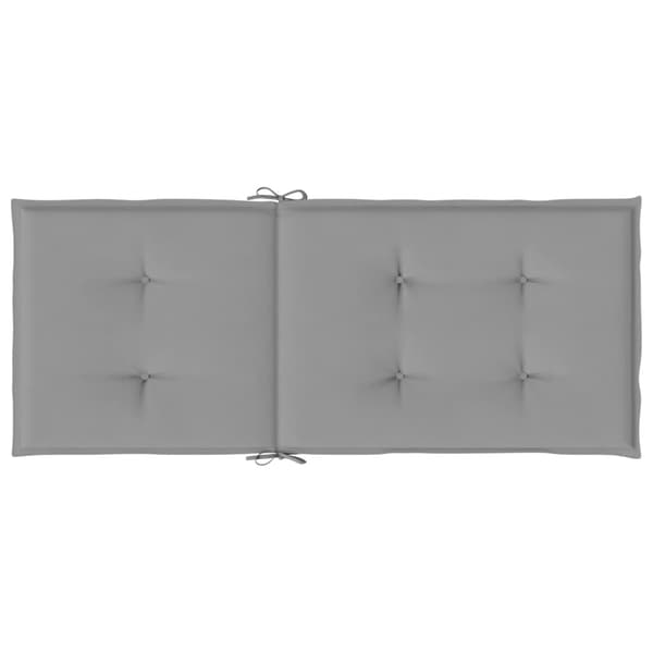 Stolsdynor 2 st grå 120x50x3 cm tyg