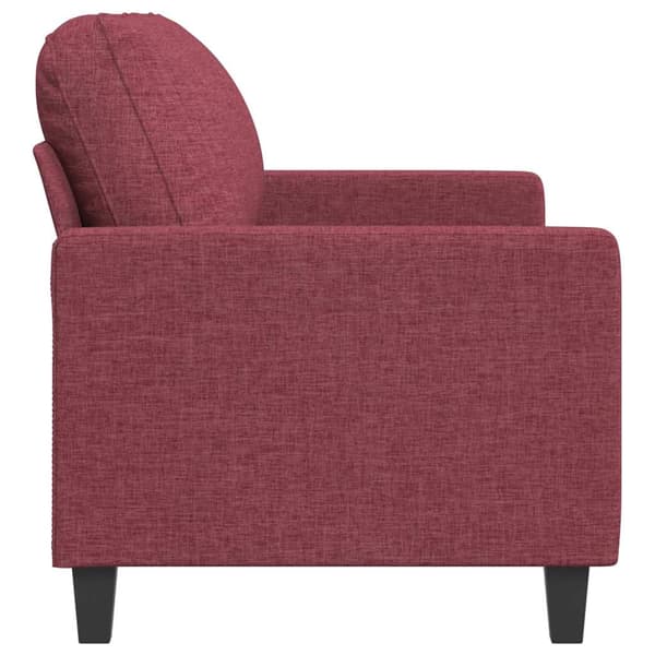 2-sitssoffa vinröd 140 cm tyg