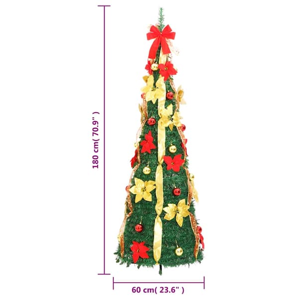 Plastgran pop-up 150 LED grön 180 cm