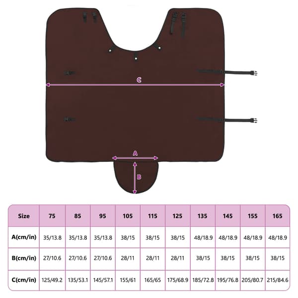 Hästdyna Full Mörk Brun 85 cm Polyester Fleece