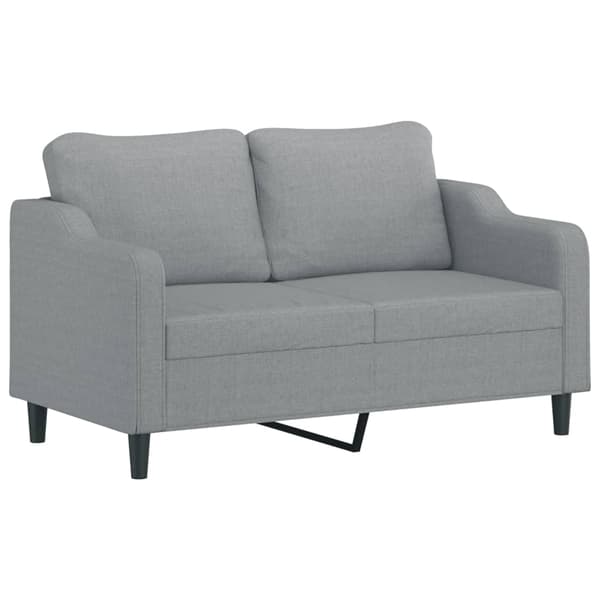 Soffgrupp med dynor 2 delar Ljusgrå tyg