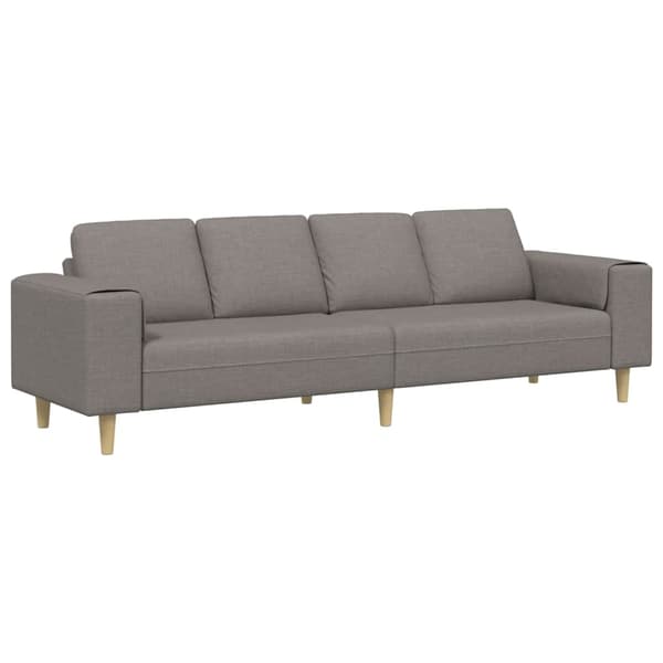 Vardagsrumsoffa Taupe 250 x 77 x 76 cm Polyester