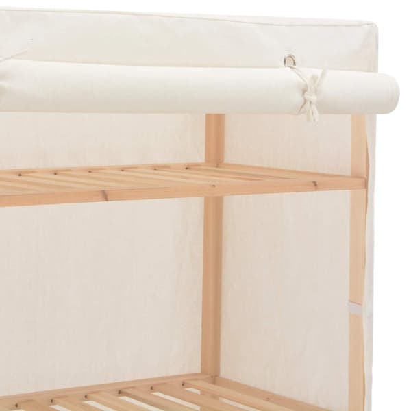 Garderob 79x40x170 cm vit tyg