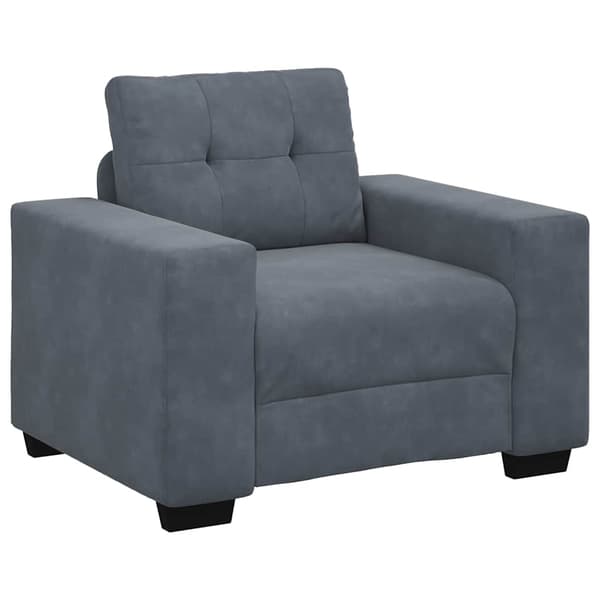 Soffstol mörkgrå 100x78x80 cm sammet