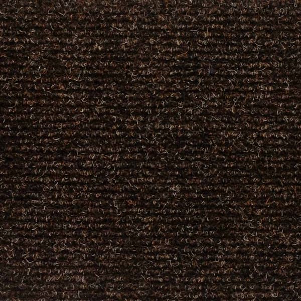 Trappmattor självhäftande 15 st 76x20 cm bruna rektangulära