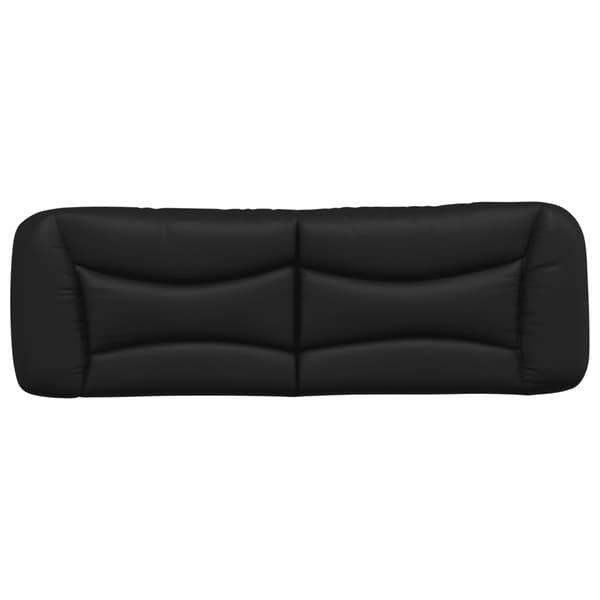 Headboard Cushion "Hvar" Black 152 cm Faux Leather