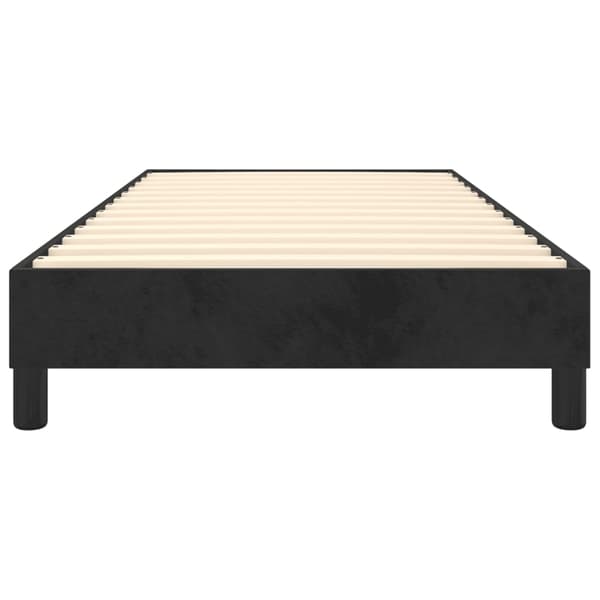 Boxspring-sängram svart 100x200 cm sammet