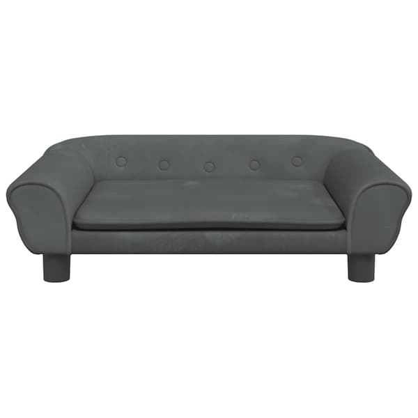 Barnsoffa mörkgrå 70x45x26 cm sammet