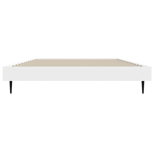Sängram vit 90x200 cm konstruerat trä