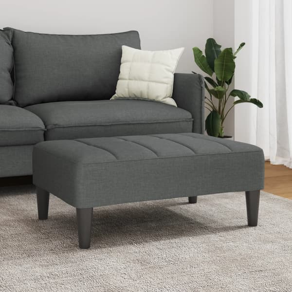 Fotpall mörkgrå 77x55x31 cm tyg