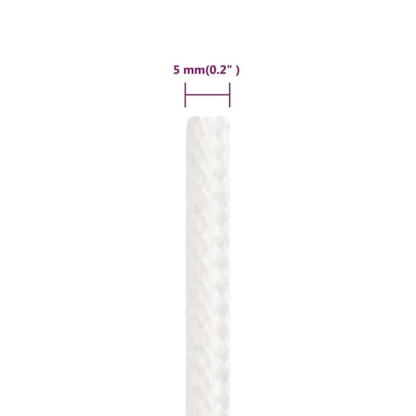 Båtlina helvit 5 mm 500 m polypropylen