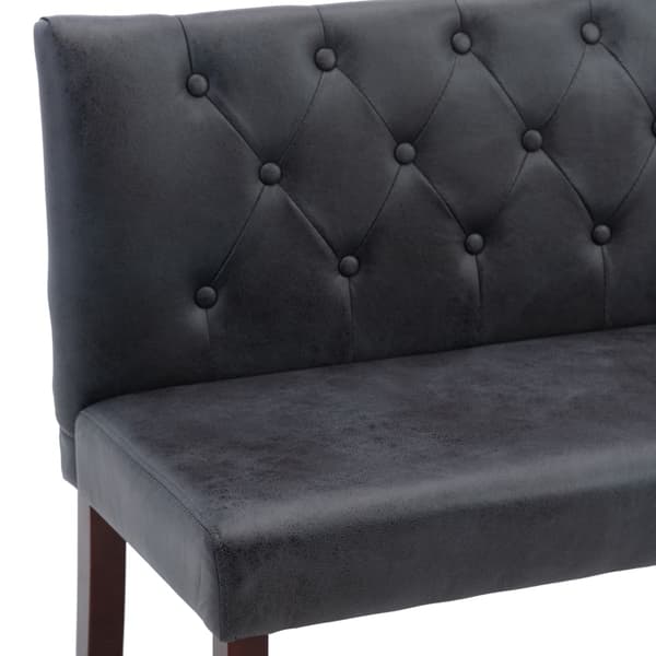 Bänk 120 cm konstmocka grå