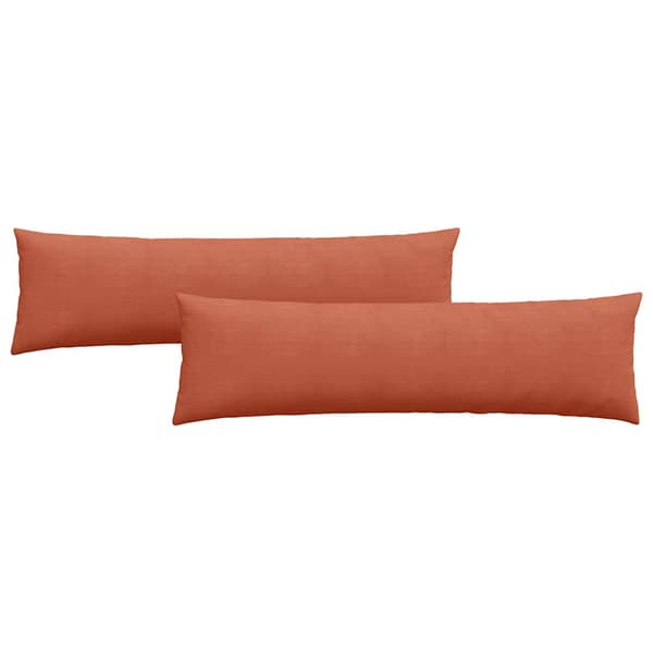 Sofakuddar 2 pcs Röd orange 145 x 40 cm Kordread tyg