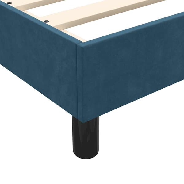 Sängram utan madrass mörkblå 80x220 cm sammet
