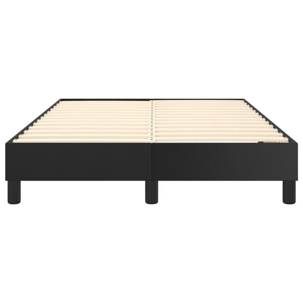 Boxspring-sängram svart 120x200 cm konstläder