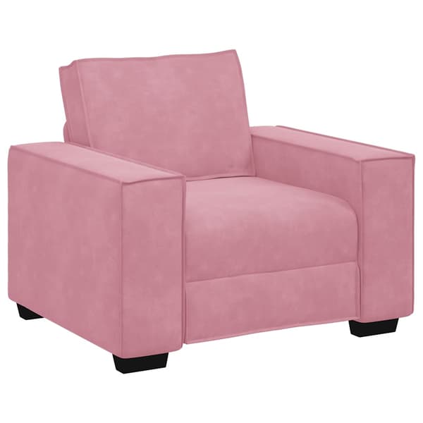 Soffstol rosa 100x78x84 cm sammet